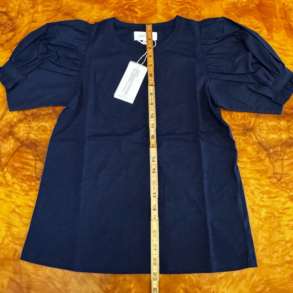Dear John Navy Puff Sleeve Tee - Picture 8 of 11